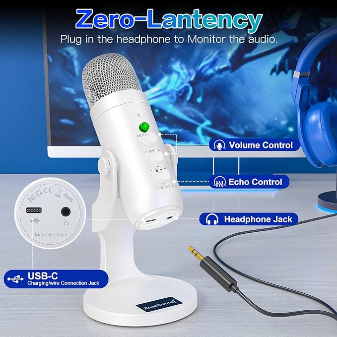 ZealSound Wireless Microphone, USB Mic - Image 5