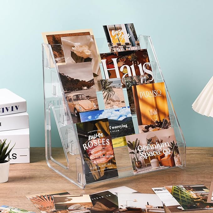 CELSOL 2 Pack Upgraded 5 Tier Acrylic Card Display Stand, Sports Cards - Image 5