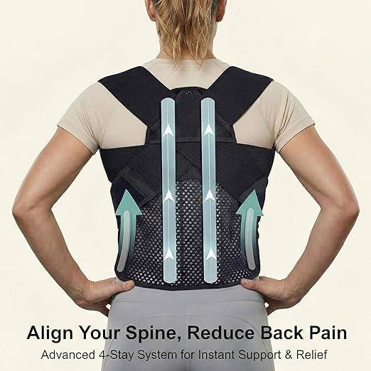 Full Back Posture Corrector for Women & Men – Pull-Back System Posture Brace – - Image 3
