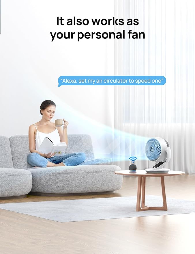 Dreo Smart Fan for Bedroom, 120° Vertical and 90° Oscillating Fan - Image 6