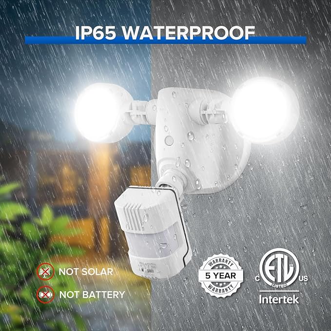 SANSI Upgraded 25W Motion Sensor Outdoor Lights 3000LM Flood Lights Outdoor - Image 5