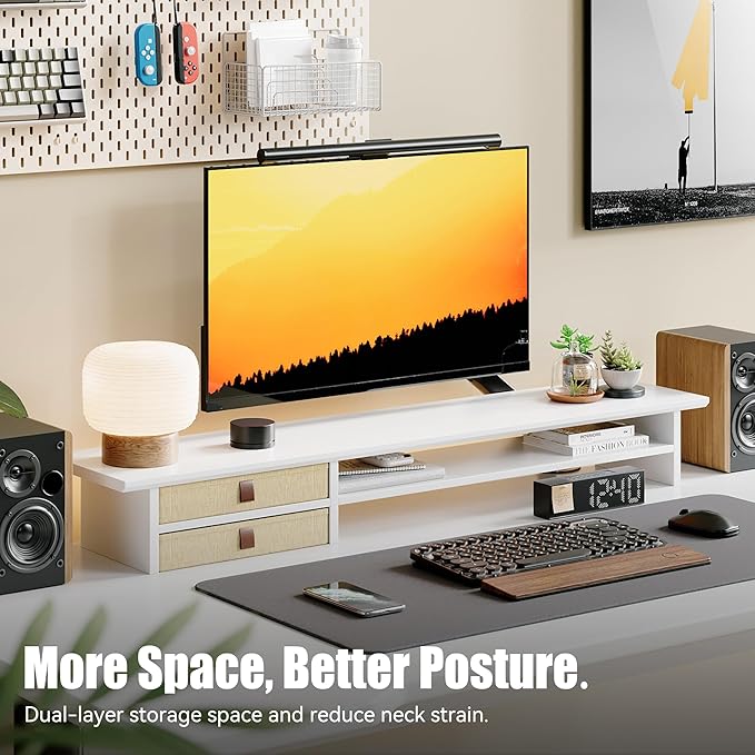 FENSULN Dual‑Tier Monitor Stand Riser - Image 2