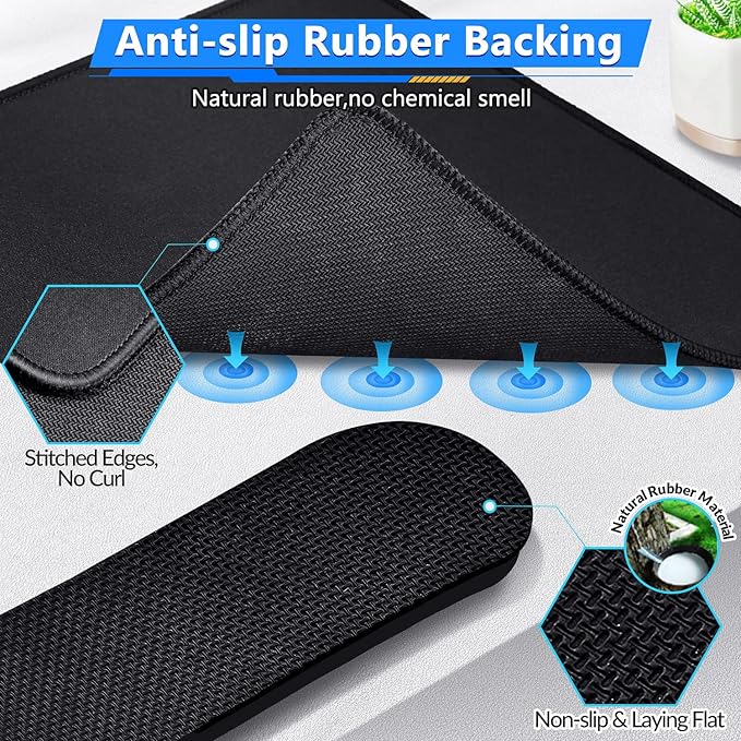 Gimars 3Pcs Memory Foam Keyboard Wrist Rest, Mouse Pad Wrist Support - Image 5