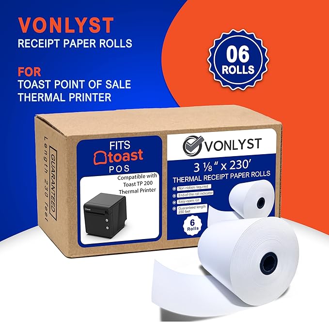 Thermal Printer Paper Roll for Toast TP200 Receipt Printer Point of Sale - Image 6
