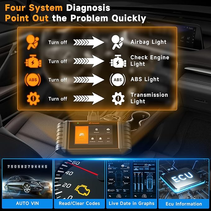 2025 FOXWELL NT716 OBD2 Scanner Bidirectional Control 9+ Resets Scan Tool ABS - Image 4