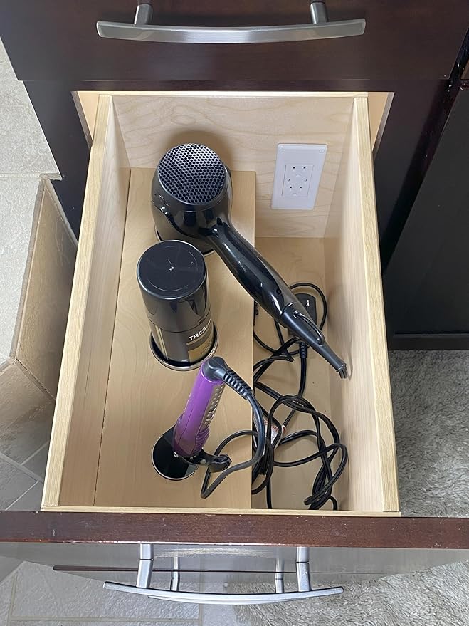 My Tidy Space Low Profile Combo USB-A USB-C 15 Amp in Drawer Docking Station - Image 4