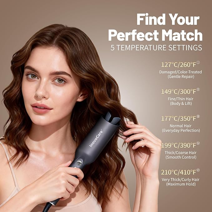 Inovocare Upgraded Automatic Rotating Curling Iron - Image 3