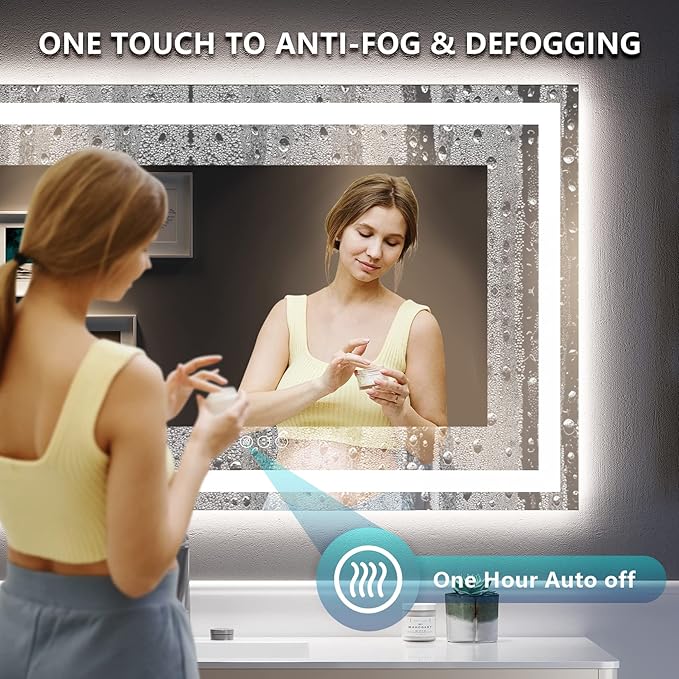 YEELAIT 55x36 Inch LED Bathroom Mirror - Image 5
