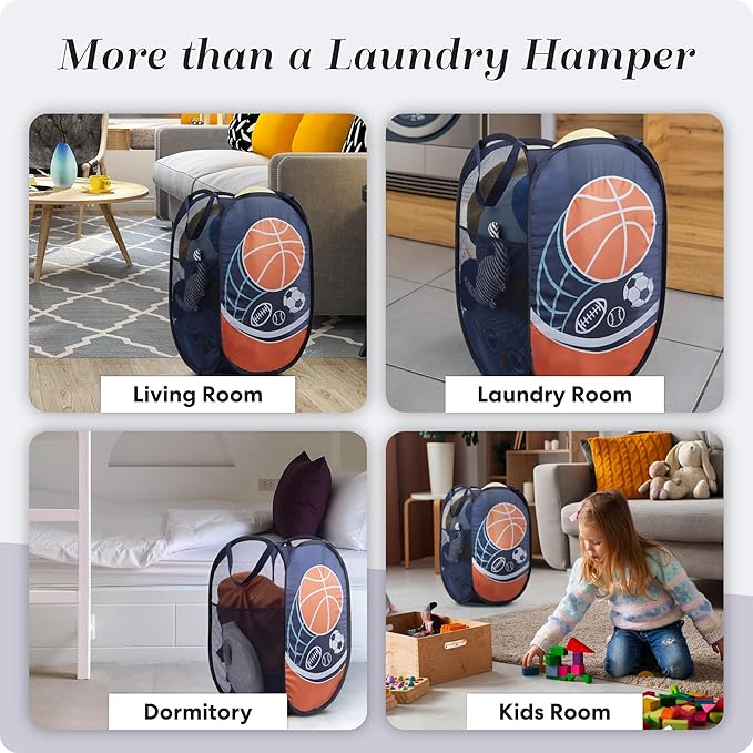 Handy Laundry Collapsible Mesh Pop Up Hamper - Image 8