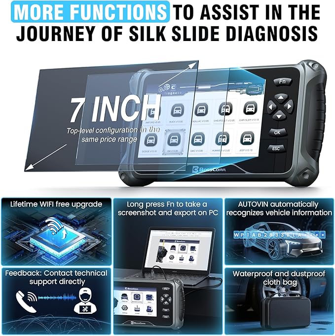2026 BOSSCOMM IF745 OBD2 Scanner, All Systems Car Code Reader Scan Tool - Image 7