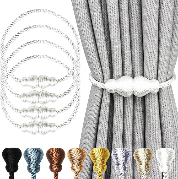 Nieffeiy Magnetic Curtain Tiebacks Outdoor Curtain Tie Backs Rope Decorative by CurtianTiebacks