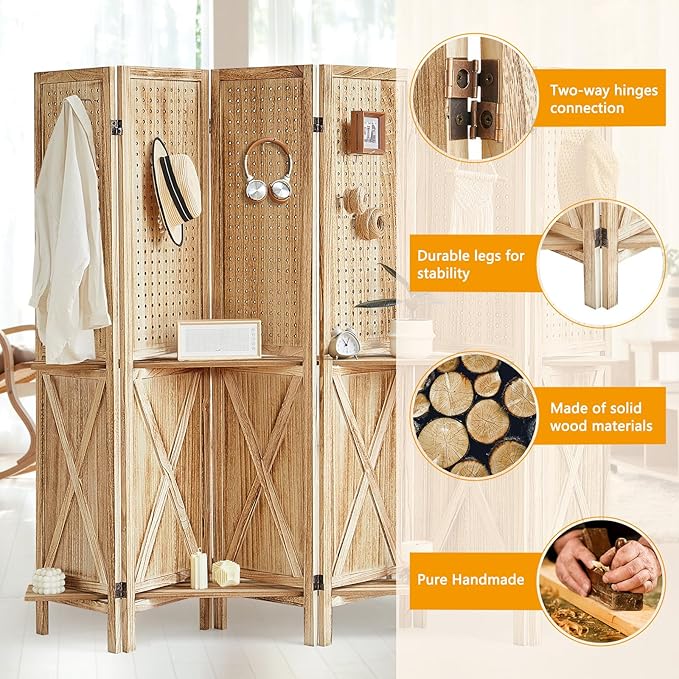 Aleesing 6 Panel Pegboard Display - Image 3