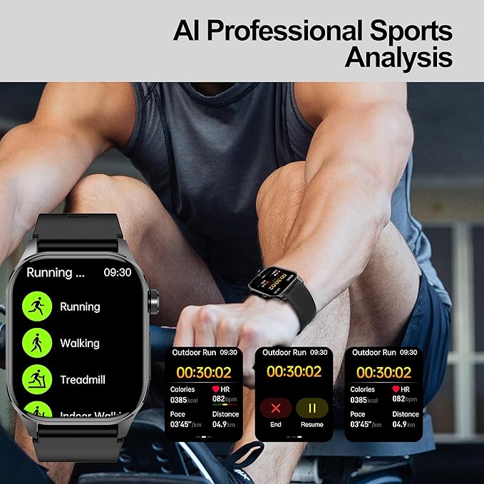 Smart Watch for Men Women, 2.04" AMOLED Color Screen, 24/7 Heart Rate, Blood - Image 6