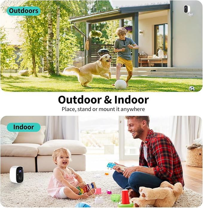Security Cameras Wireless Outdoor, 2K Indoor WiFi Wireless Cameras, Outside - Image 5
