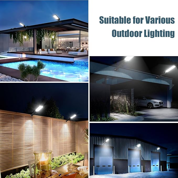 LAMPTEC Solar Street Lights Outdoor Waterproof, 30000LM Dusk to Dawn Solar - Image 7