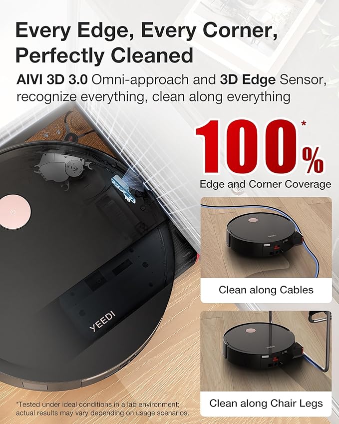 Yeedi S14 Plus Robot Vacuum and Mop, 000Pa Suction, OZMO Roller Mopping - Image 4
