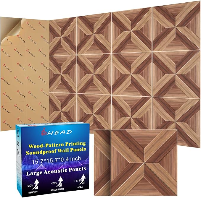 BShead 10 Pack Large Soundproof Wall Panels, 15.7 x 15.7 x 0.4 in Sound Proof by Staytunedforournewproduct