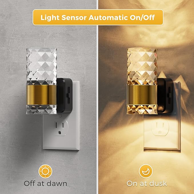 L LOHAS LED Night Light, Modern Night Lights Plug into Wall, 2 Pack 3000K Soft - Image 3