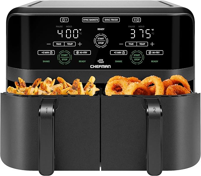 Chefman 6 Quart Dual Basket Air Fryer by Chefman