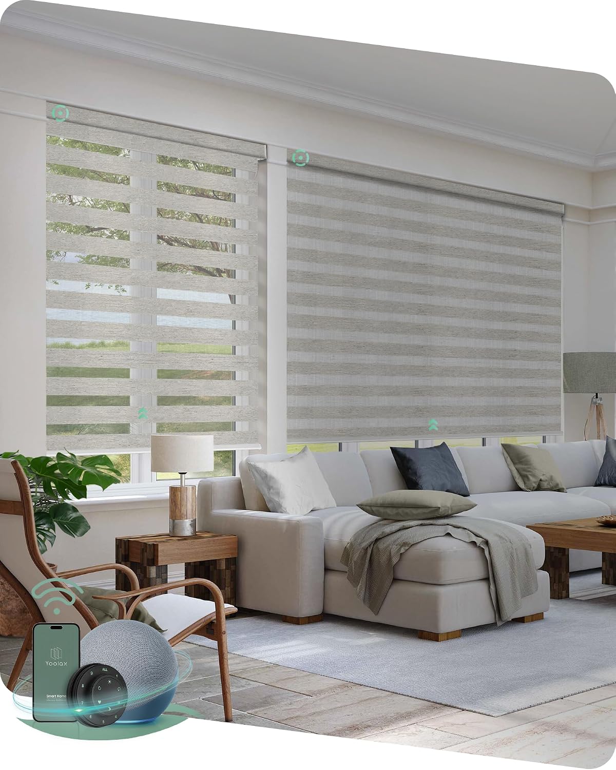 Yoolax Motorized Zebra Blinds Compatible