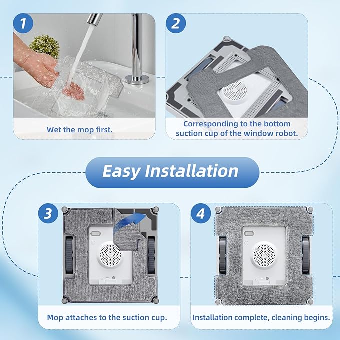 EOVWAEO 16 Pack Mopping Pads for ECOVACS Winbot W2 PRO Omni / W2 PRO / W2 / W1 - Image 5