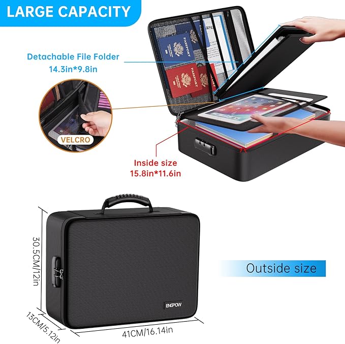 ENGPOW 5200℉ Soft Case Fireproof Document Box - Image 5