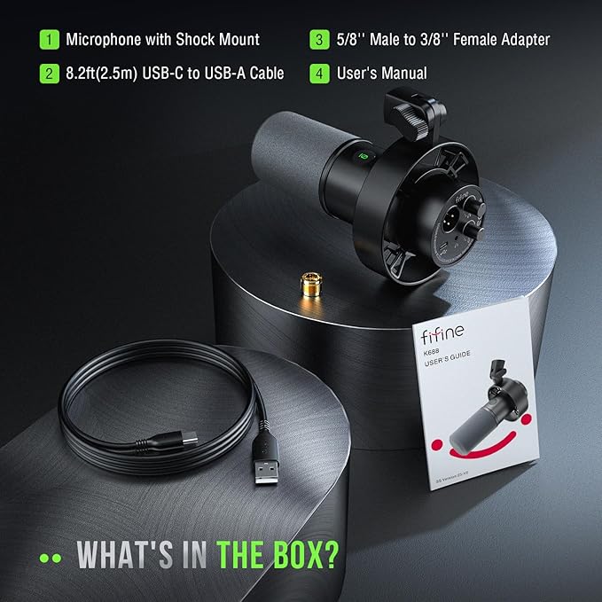 FIFINE Dynamic Microphone, XLR/USB Podcast Recording PC Microphone - Image 9