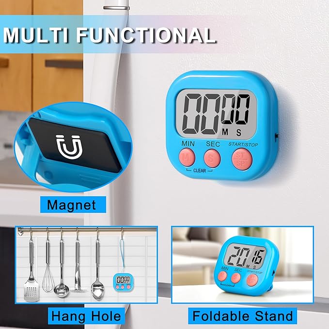ZILLEEN Classroom Timer for Kids Teachers 12 Pack Digital Timers - Image 3