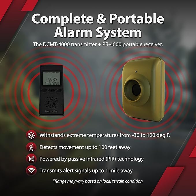Long Range Motion Sensor System- Dakota Alert MTPR-4000 Wireless Motion - Image 2
