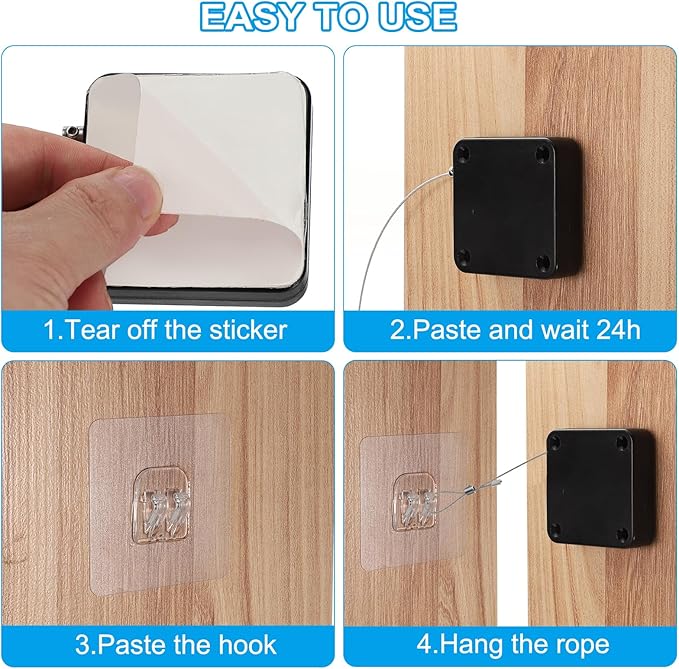 PATIKIL Punch-Free 1000g Automatic Sliding Screen Door Closer - Image 4