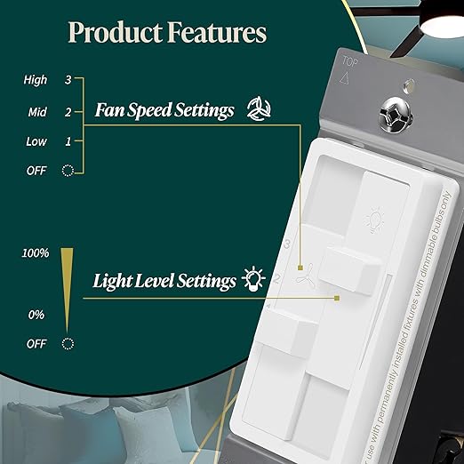 TOPGREENER Combo Dimmer Switch - Image 7