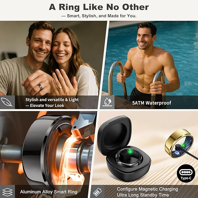 RIFESI Smart Ring for Women Men, Fashion Minimalist Fitness Ring & Sleep - Image 9