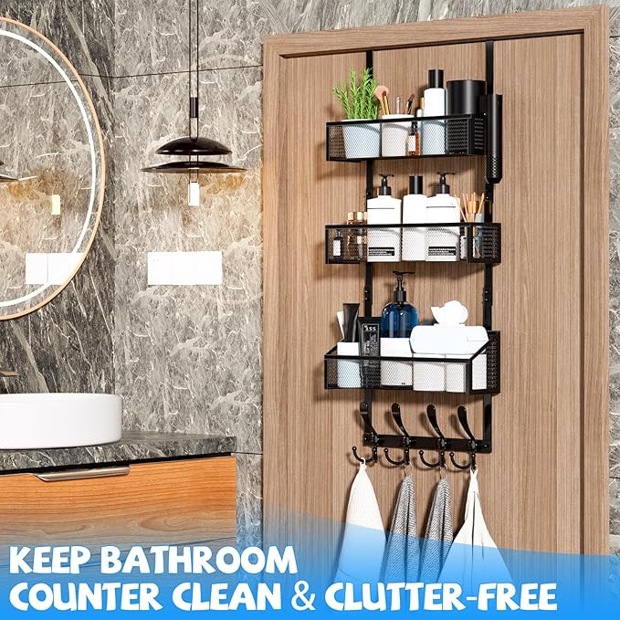 Kaiferty Over The Door Hooks Organizer, Coat Rack Over The Door Storage Hanger - Image 3
