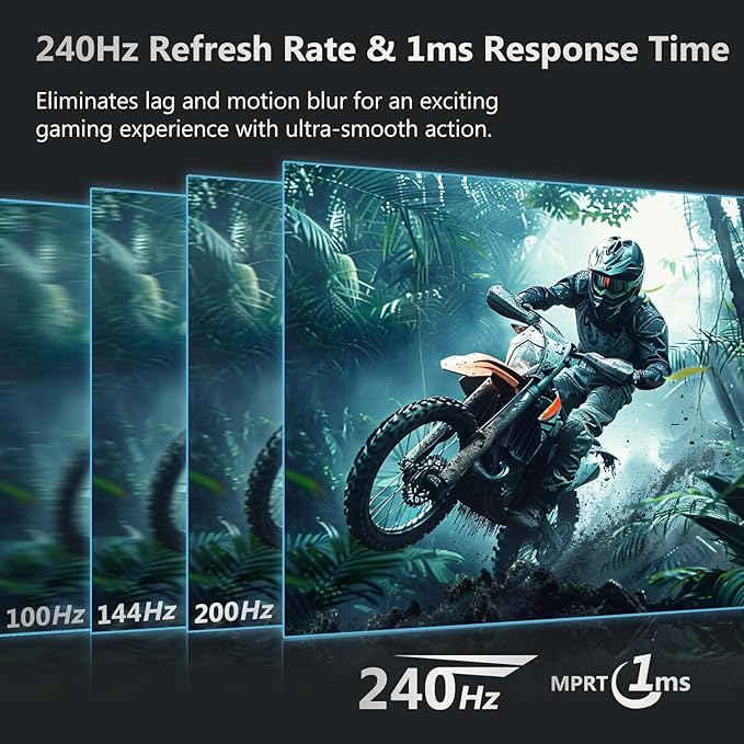 Z-Edge 27 Inch 240Hz Gaming Monitor, 2K QHD 1440P, Fast IPS Computer Monitor - Image 3