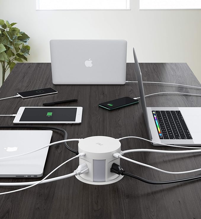 Automatic Pop up Outlet, Wireless Charger Power Strip Surge Protector Recessed - Image 4