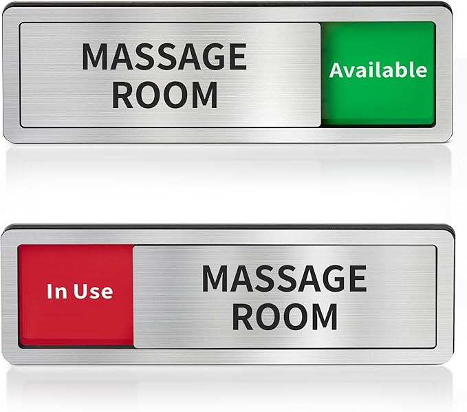 Massage Room Door Sign, Do Not Disturb- Spa Room In Use/Available Slider Sign by Abudada