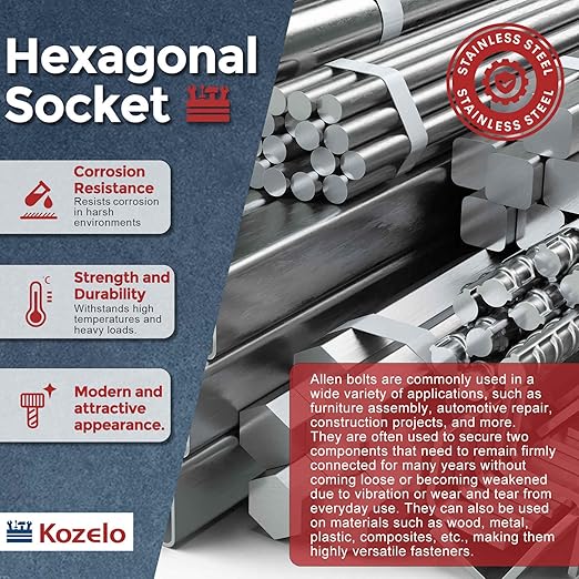 Kozelo 50pcs Socket Head Cap Screws - Image 4