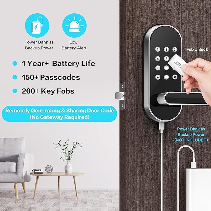 Keyless Entry Keypad Smart Door Lock - Image 3
