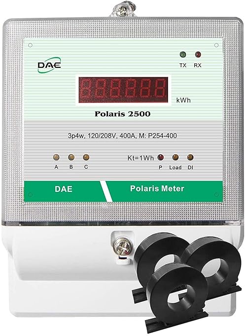 DAE P254-400-S KIT, UL kWh Smart Submeter, 3 Phase, 3 Solid Core CTs by DAEControls
