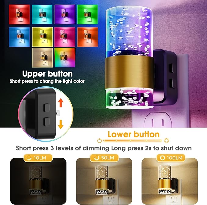 L LOHAS LED Night Light, Dimmable Night Lights Plug into Wall - Image 5