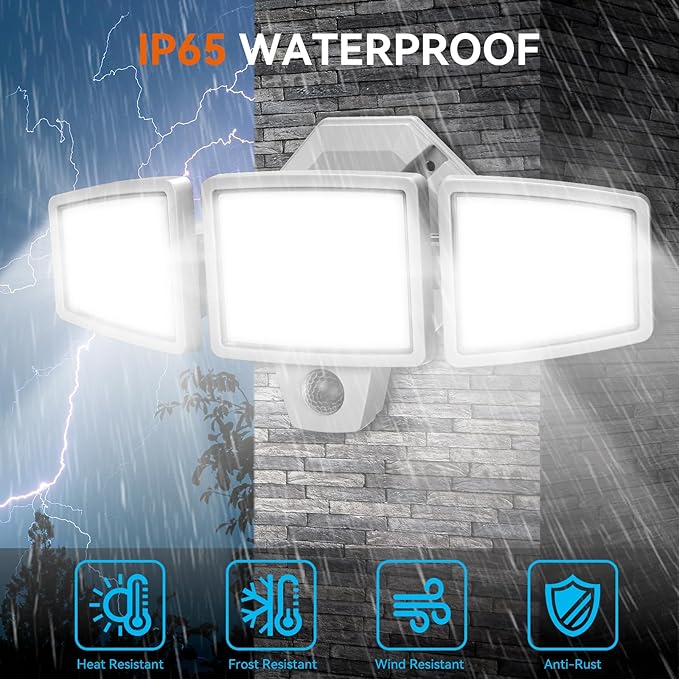 PURICH LED Security Lights Motion Sensor Outdoor Lights, 5000K Daylight - Image 6