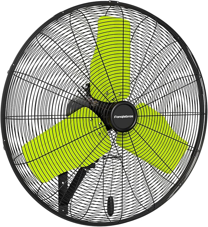 Pro 9500 CFM 24" Outdoor IP44 Waterproof Wall Mount Fan, 3-Speed Oscillating by Fanqiebros