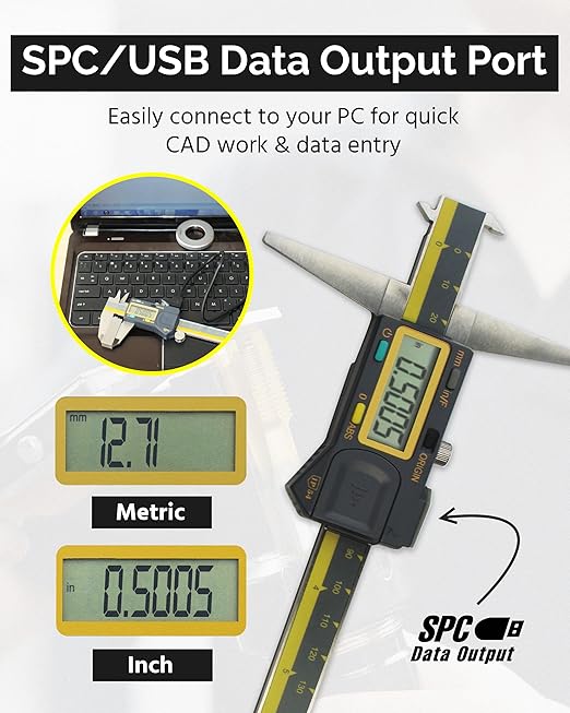 iGAGING Absolute Origin 0-6" Double Cut Depth Digital Caliper, IP54 Electronic - Image 4