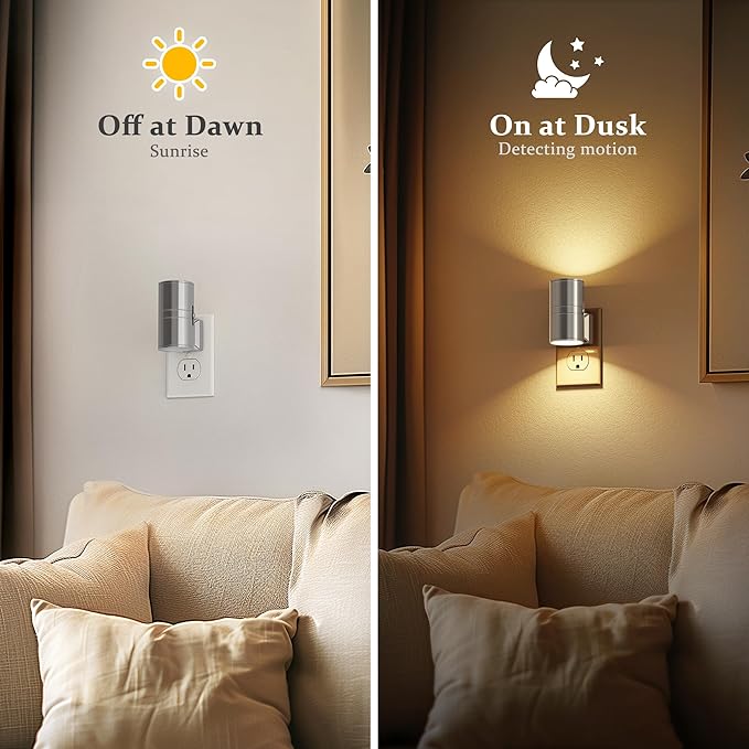 JandCase Night Light, LED Night Lights Plug into Wall, 2 Pack Automatic - Image 4