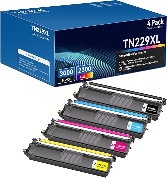 Compatible Brother TN229XL Toner Cartridges MFC-L3780CDW MFC-L3720CDW by Unknown