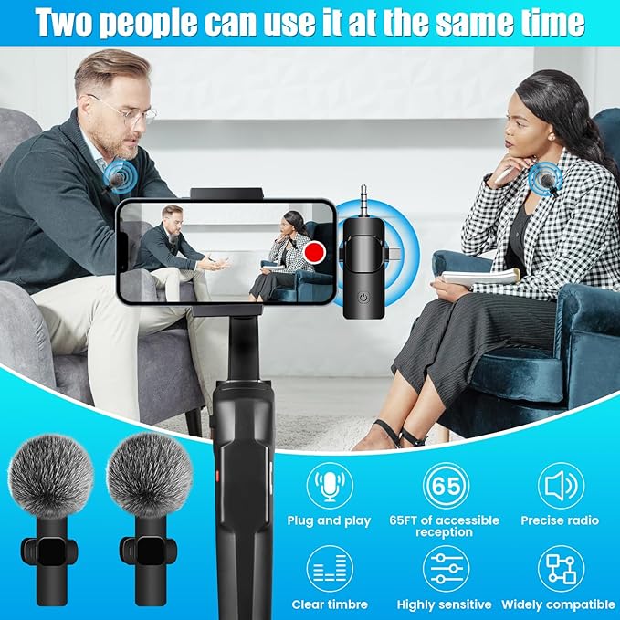 4 in 1 Wireless Lavalier Microphone - Image 3