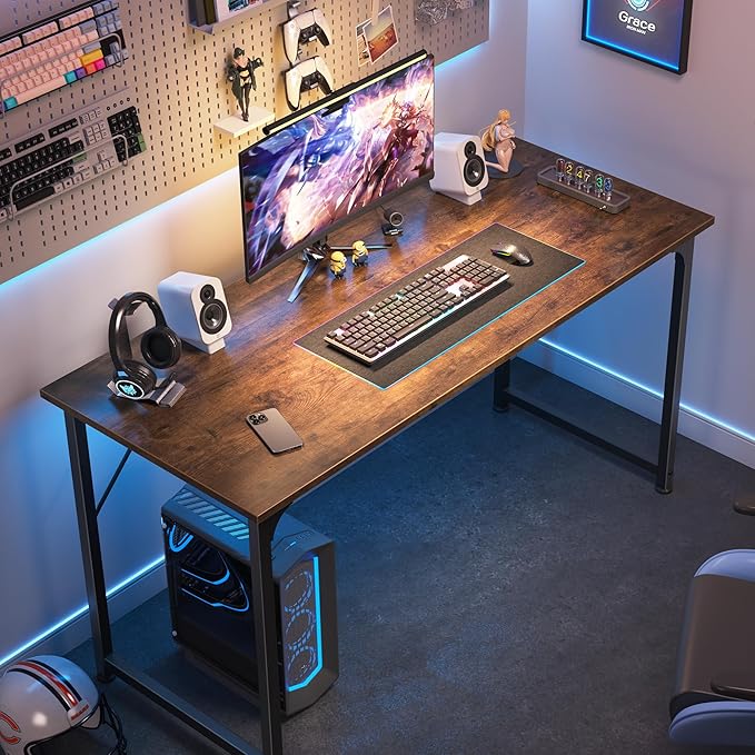 Huuger Computer Desk, 48 Inch Office Desk, Gaming Desk - Image 4
