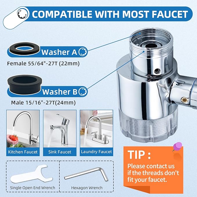 CECEFIN Water-Filter for Sink-Faucet Extender-Aerator - Image 6