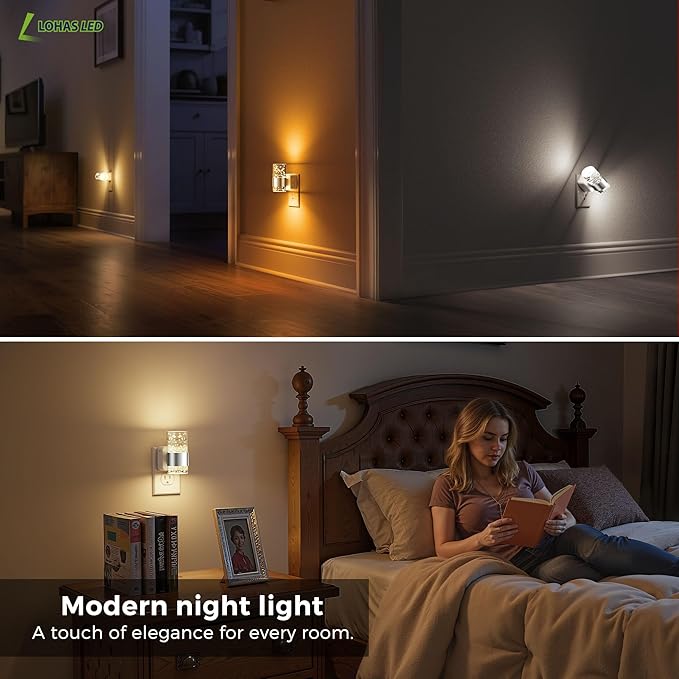 L LOHAS LED Night Lights Plug into Wall 2 Pack, Dimmable Night Light - Image 7