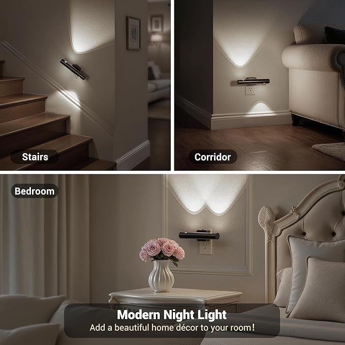 JandCase LED Night Light, Modern Night Lights Plug into Wall, Soft White 3000K - Image 6